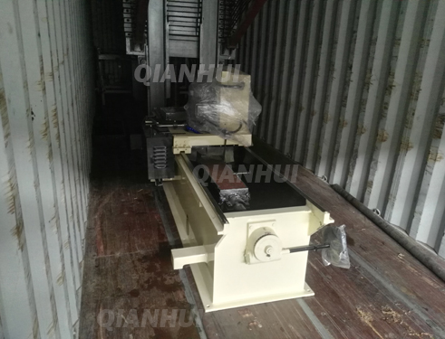 knife grinder and veneer dryer loaded into container