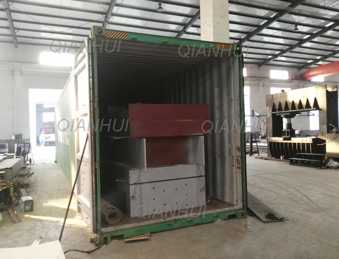 veneer hot press dryer machine loaded into container