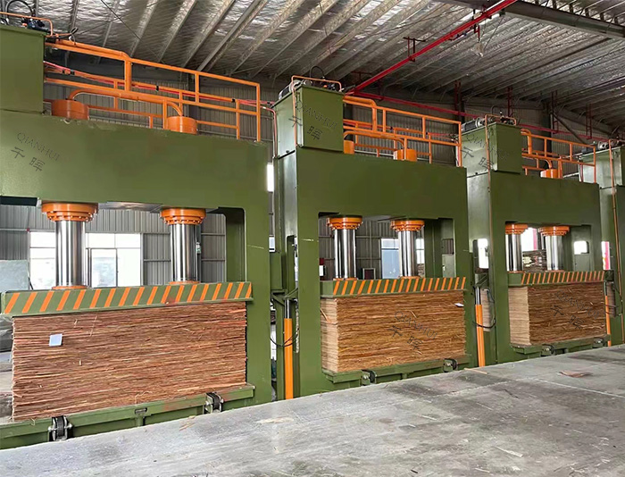 500T Plywood Cold Press Machine With Infeed and Outfeed Conveyor